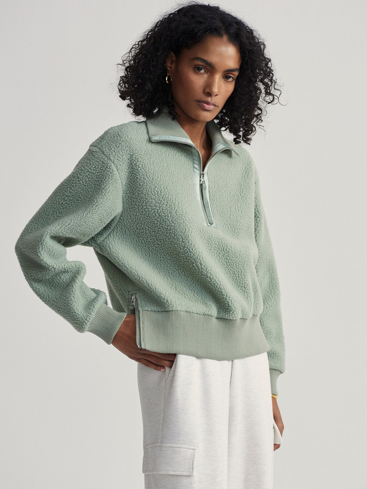 Lily Pad Roselle Half Zip Fleece Pullover