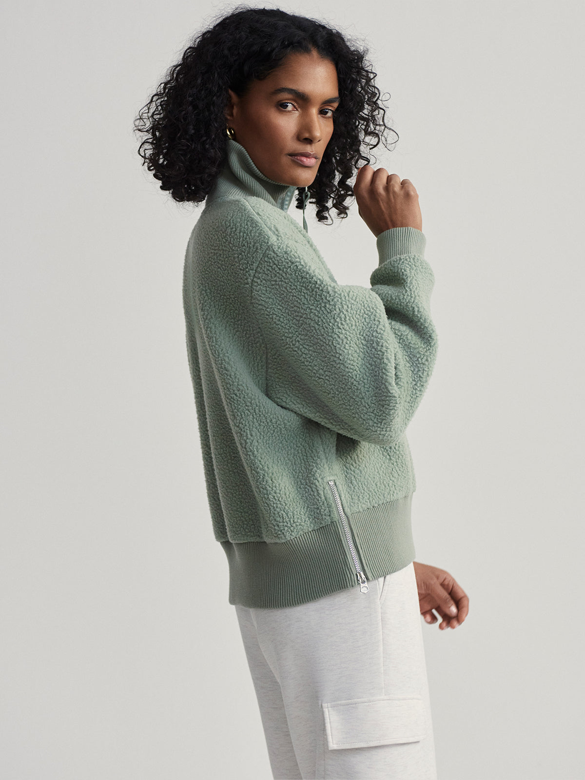 Lily Pad Roselle Half Zip Fleece Pullover