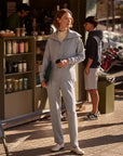 Mid Blue Marl The Rolled Cuff Pant 28.5"