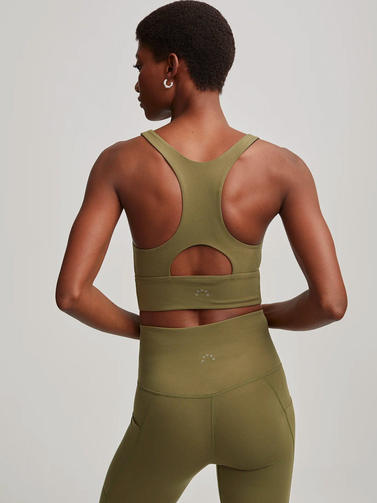 Moss Green Let's Move Harris Sports Bra