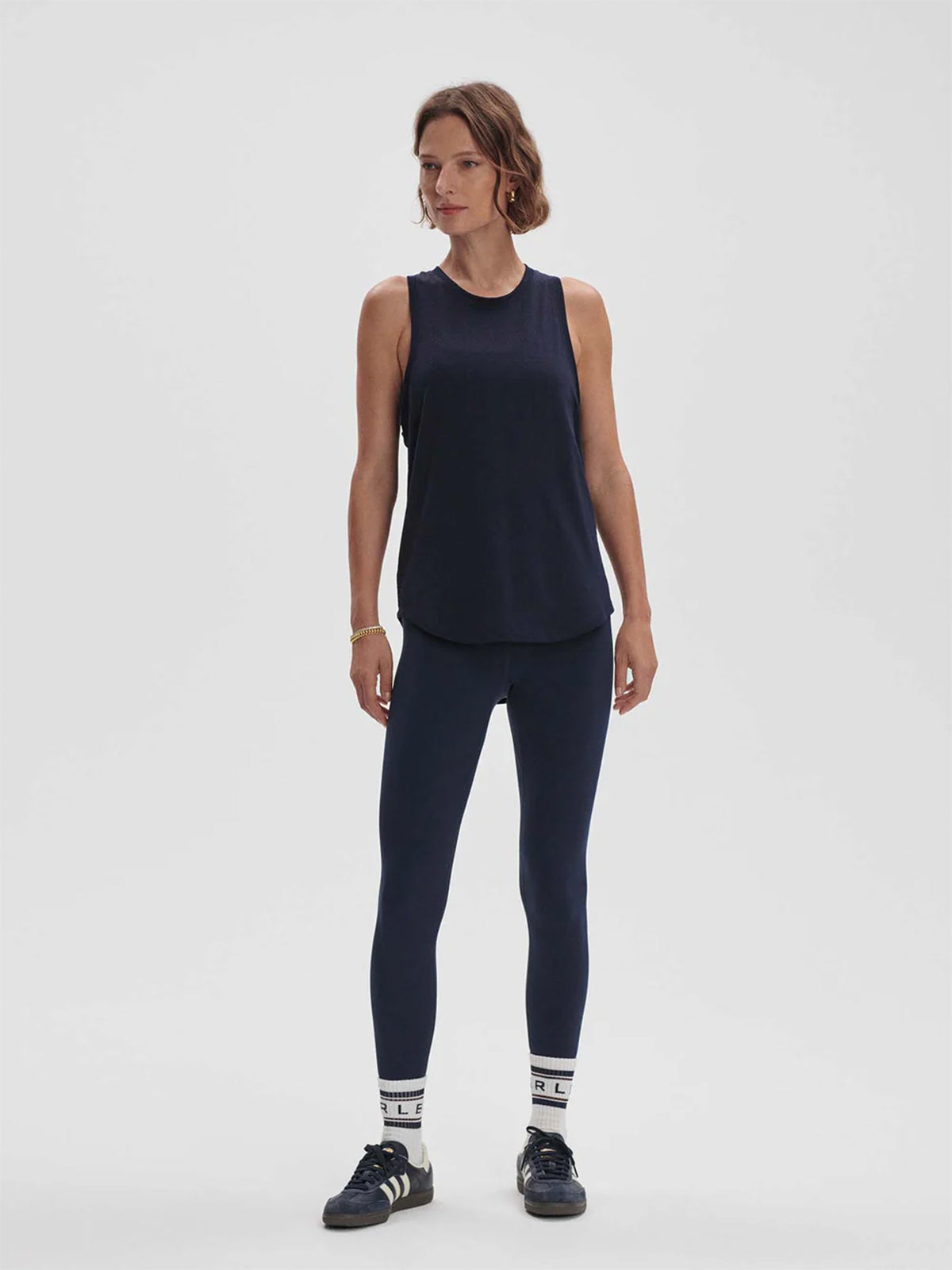 Navy Dacey Seamless Longline Tank Top