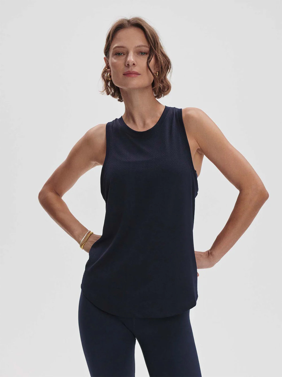 Navy Dacey Seamless Longline Tank Top