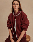 New Maroon Hansley Fleece Jacket