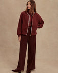 New Maroon Hansley Fleece Jacket