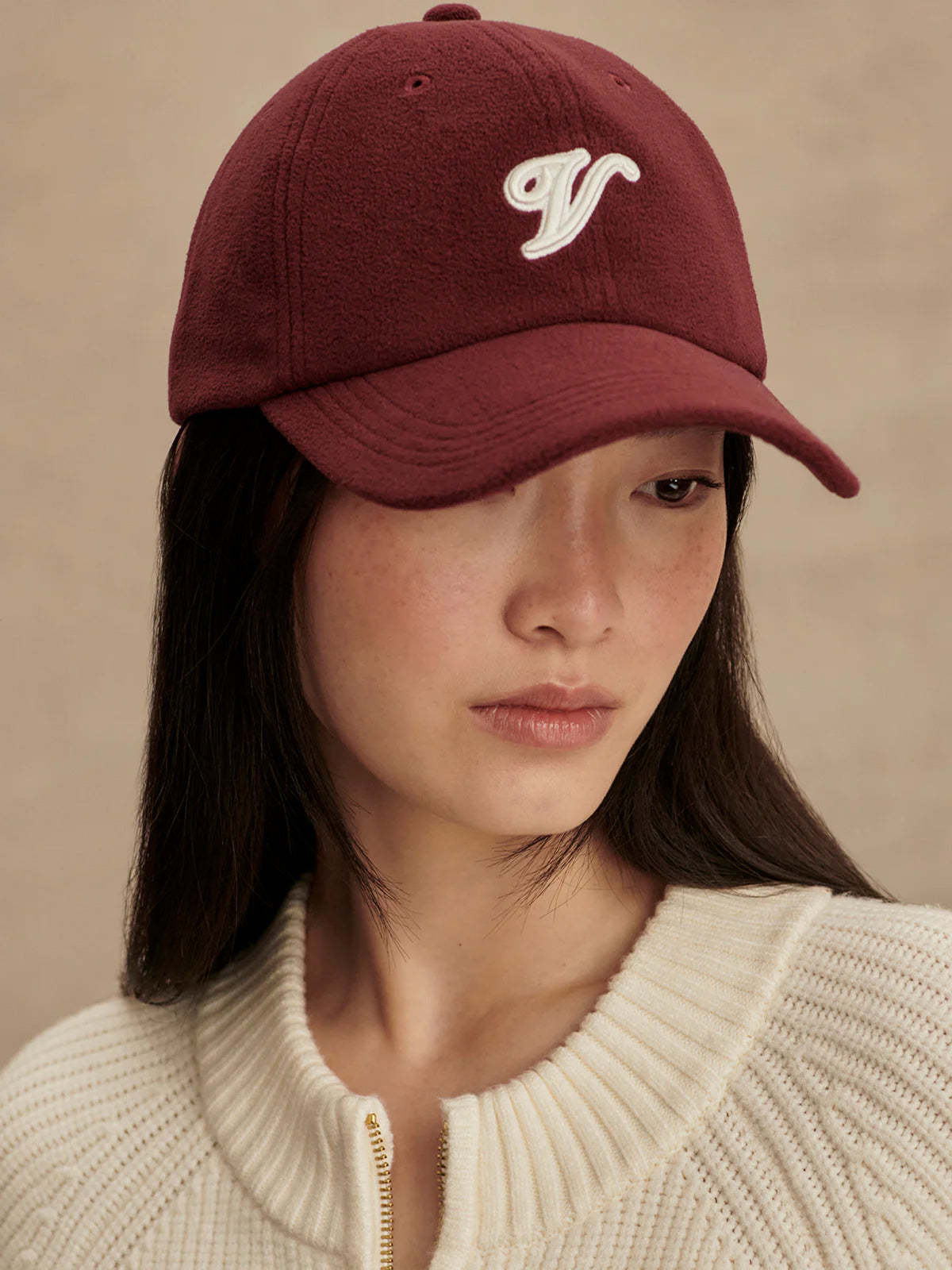 New Maroon Raina Fleece Cap