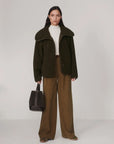 Olive Bark Kellan Short Boxy Jacket