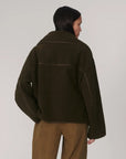 Olive Bark Kellan Short Boxy Jacket