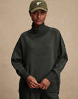 Olive Marl Barker High Neck Sweatshirt