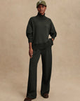 Olive Marl Barker High Neck Sweatshirt