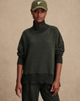 Olive Marl Barker High Neck Sweatshirt