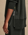 Olive Marl Barker High Neck Sweatshirt