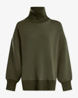 Olive Marl Barker High Neck Sweatshirt