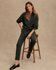 Olive Marl The Rolled Cuff Pant 25"