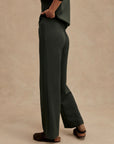 Olive Marl The Wide Leg Pant 30"
