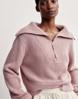 Pale Mauve Mentone Half-Zip Pullover