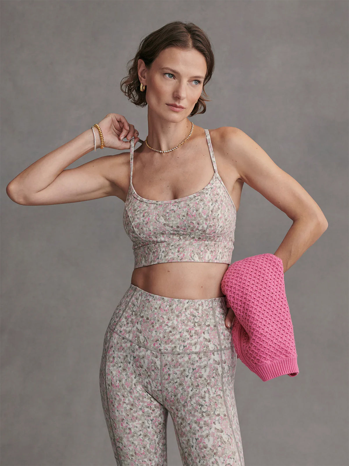 Rose Watercolour Floral Move Irena Sports Bra