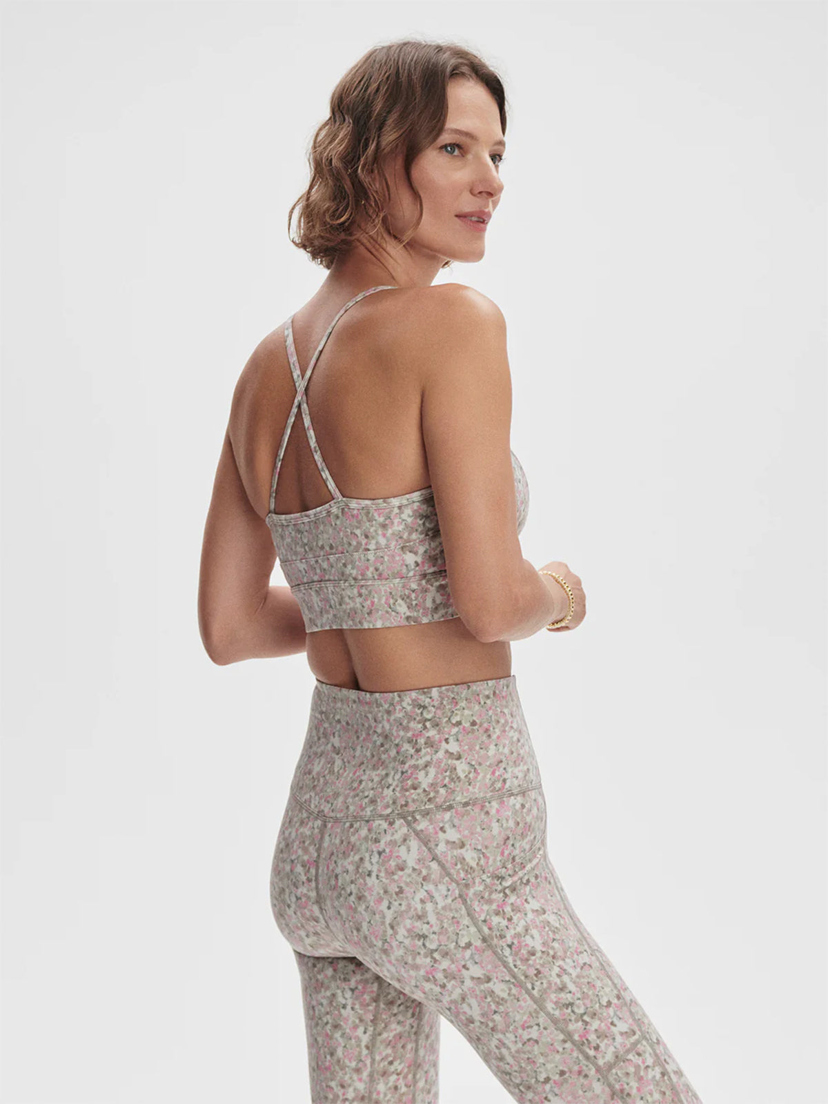 Rose Watercolour Floral Move Irena Sports Bra