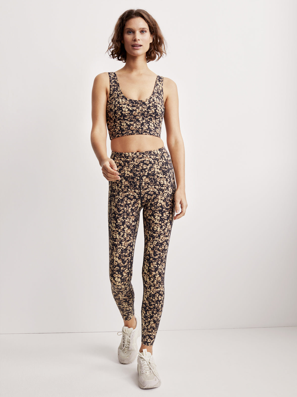 Sand Speckle Leopard Let's Go Elsie Sports Bra