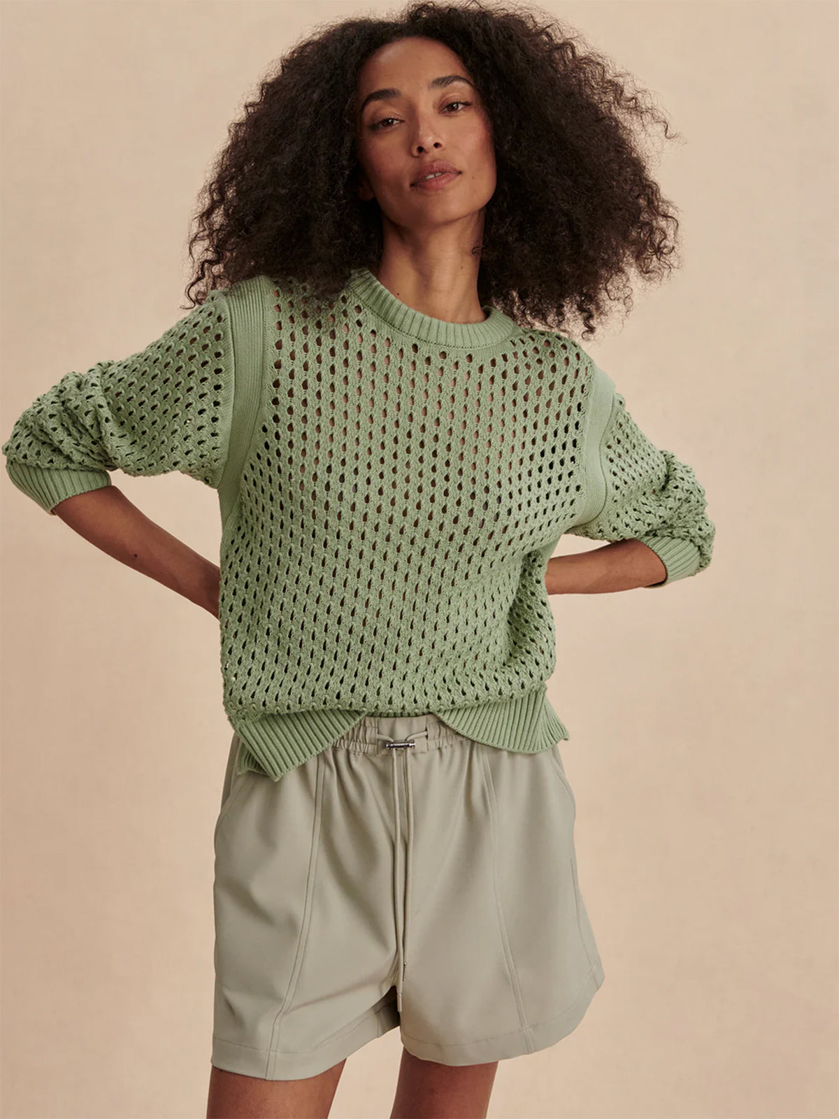 Snow Sage Hains Knit Crew Sweater