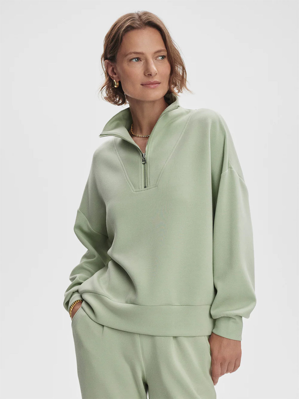 Snow Sage Hawley Half-Zip Sweatshirt