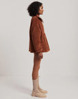 Tortoise Shell Posey Sherpa Pullover Jacket