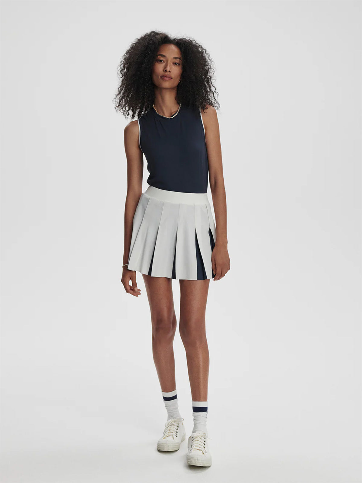 White Bronte Two-in-One 15.5" Tennis SkIrt