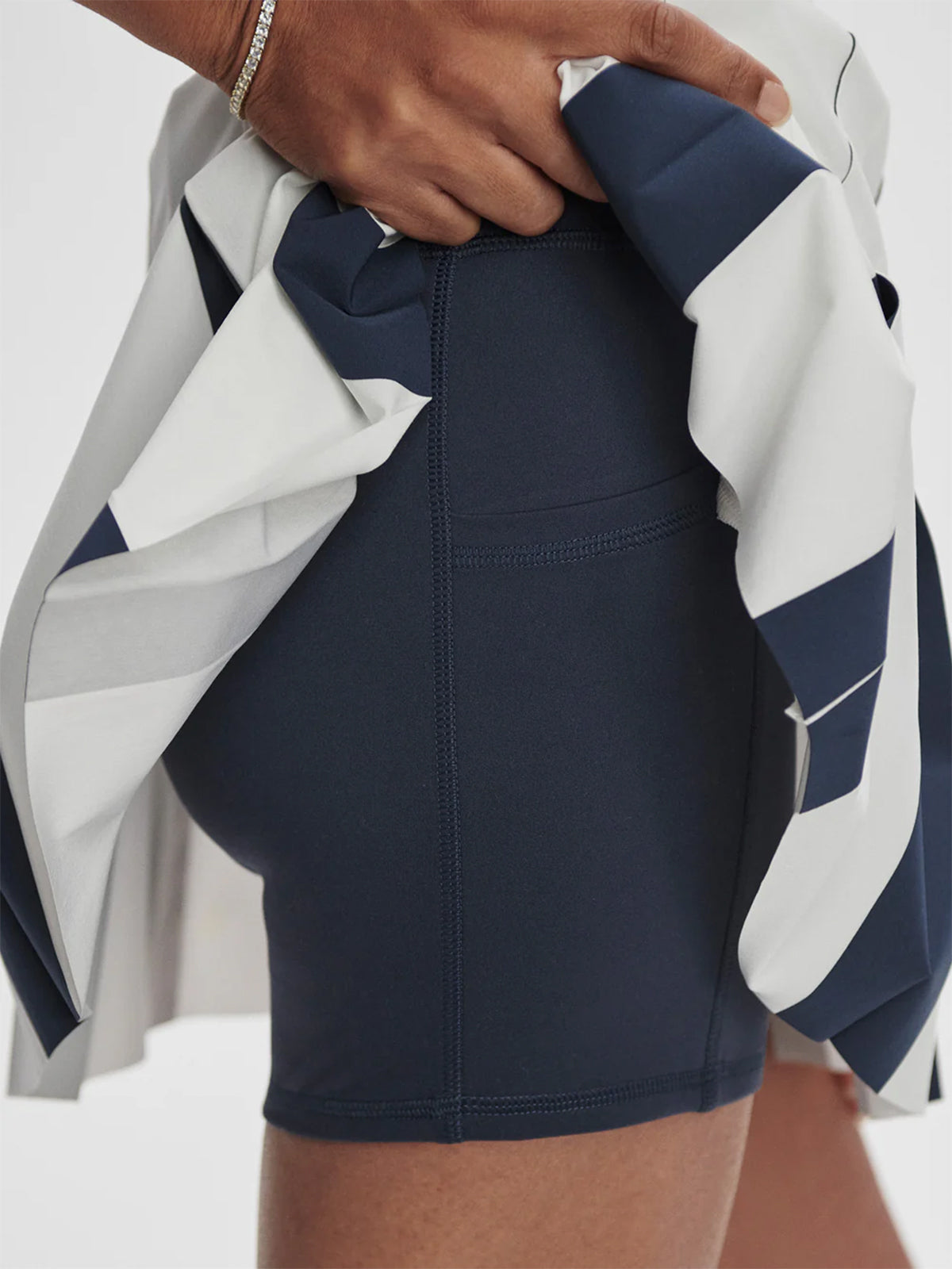 White Bronte Two-in-One 15.5" Tennis SkIrt