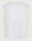 White Nate Seamless Cropped Tank Top