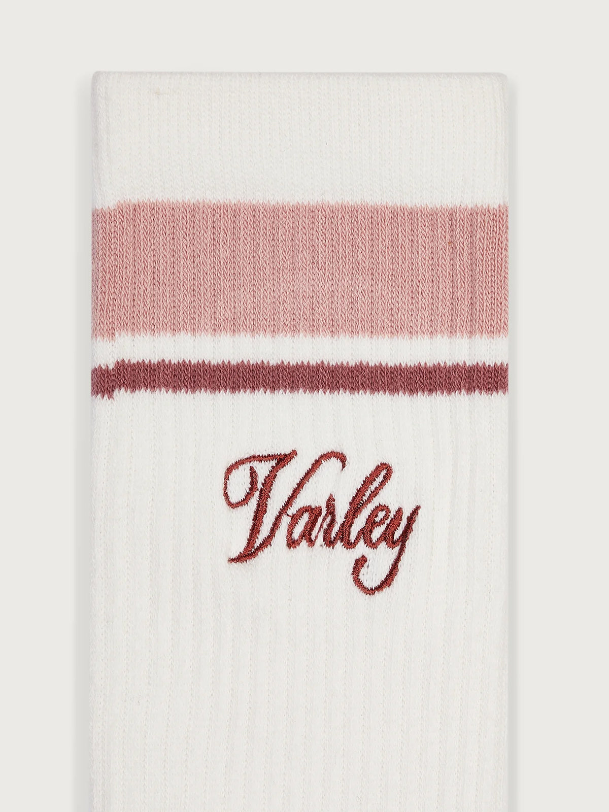 Egret / Dusty Rose Lamar Club Stripe Socks