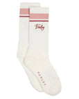 Egret / Dusty Rose Lamar Club Stripe Socks