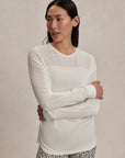 White Samia Seamless Long Sleeve Tee