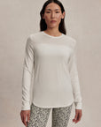 White Samia Seamless Long Sleeve Tee