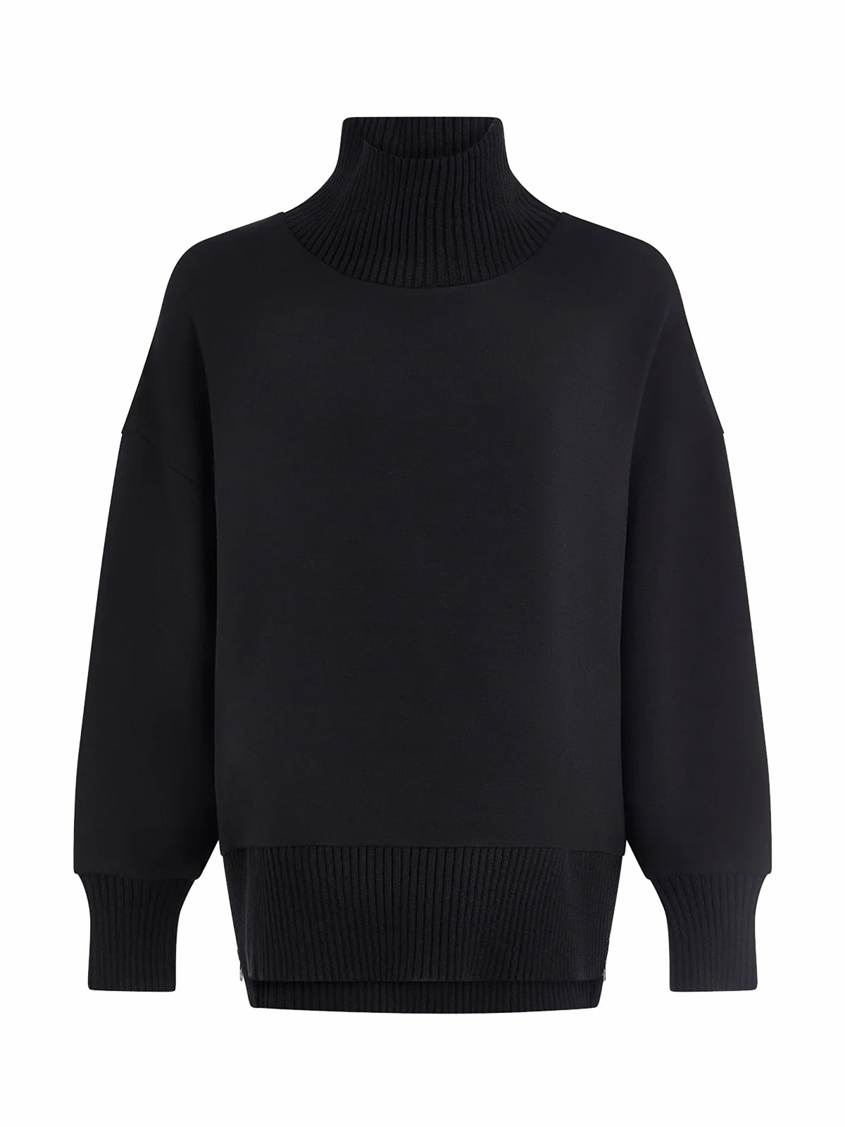 Black Barker High Neck Sweatshirt