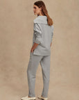 Mid Blue Marl The Rolled Cuff Pant 28.5"