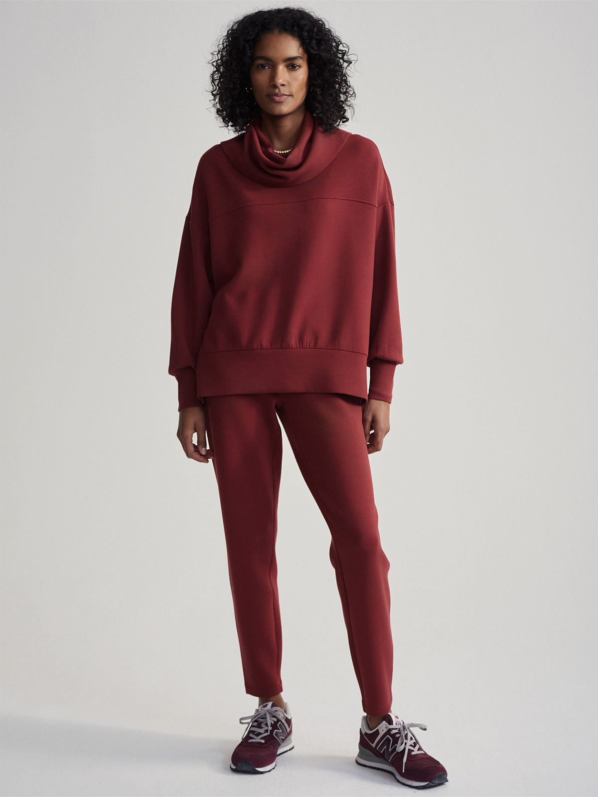 Russett Brown Priya Longline Sweatshirt