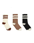 Egret / Chanterelle/ Black Spencer Socks 3 Pack