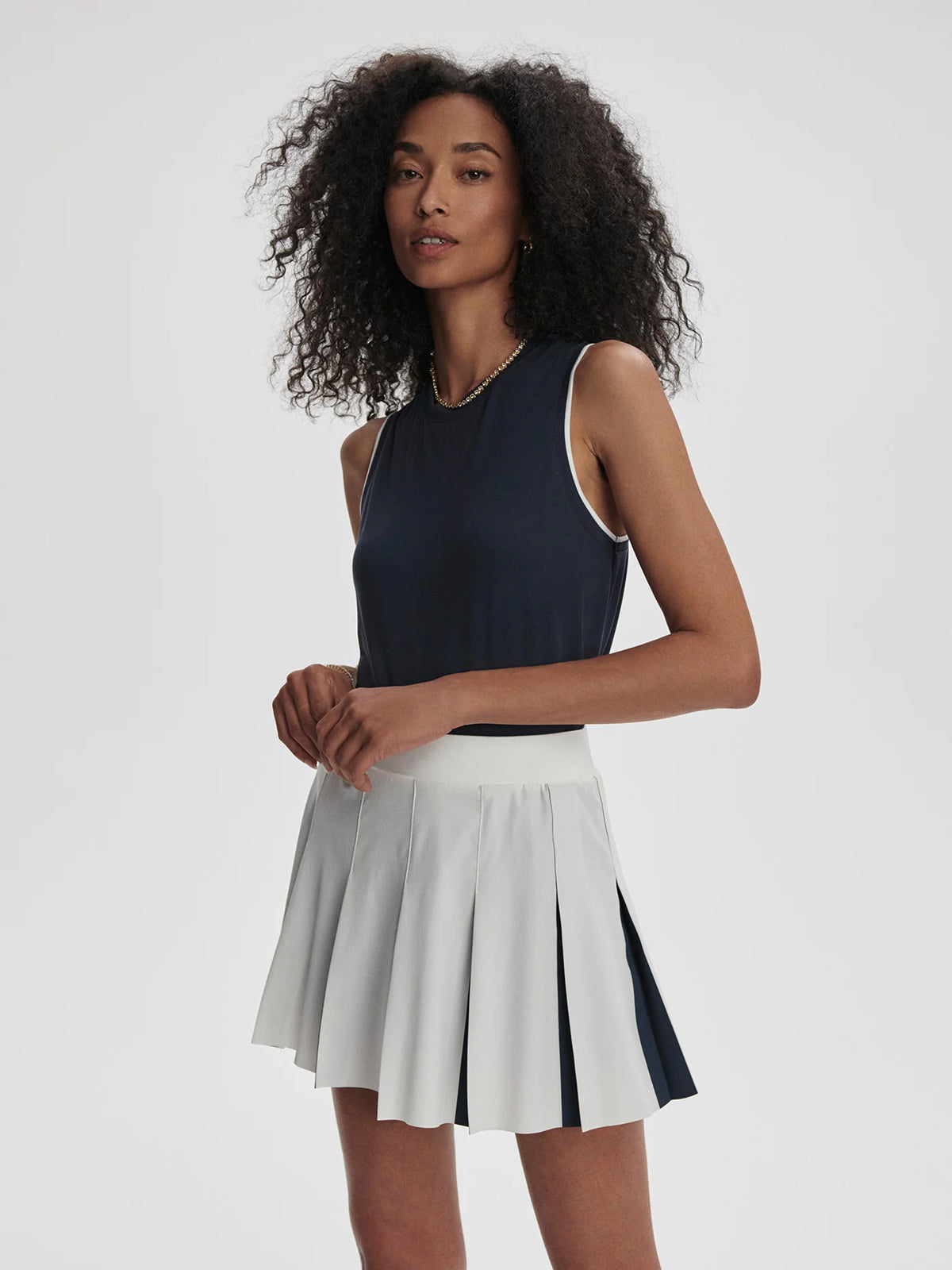 White Bronte Two-in-One 15.5" Tennis SkIrt