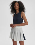 White Bronte Two-in-One 15.5" Tennis SkIrt