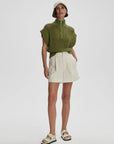 Fresh Fern Gaines Half-Zip Knitted Top