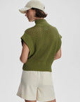 Fresh Fern Gaines Half-Zip Knitted Top