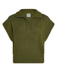 Fresh Fern Gaines Half-Zip Knitted Top