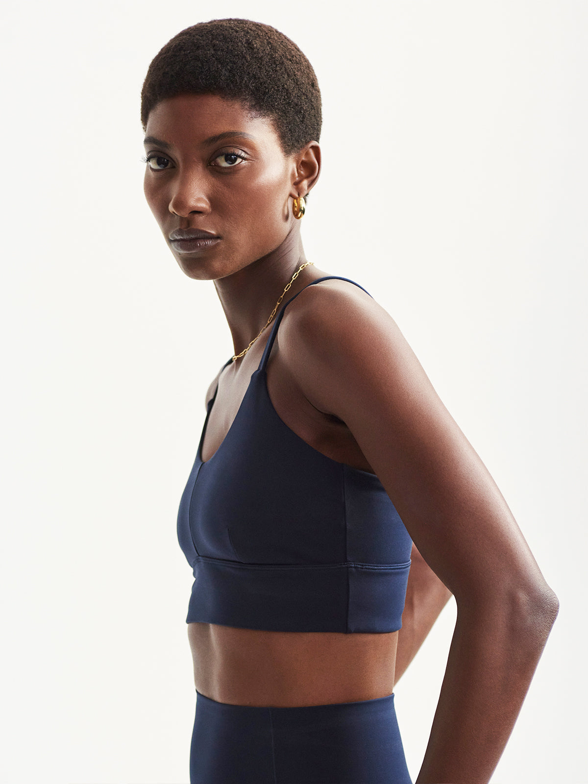 Dark Sapphire Shape Amber Sports Bra