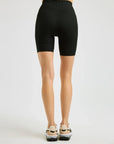 Ribbed V Waist Biker Shorts