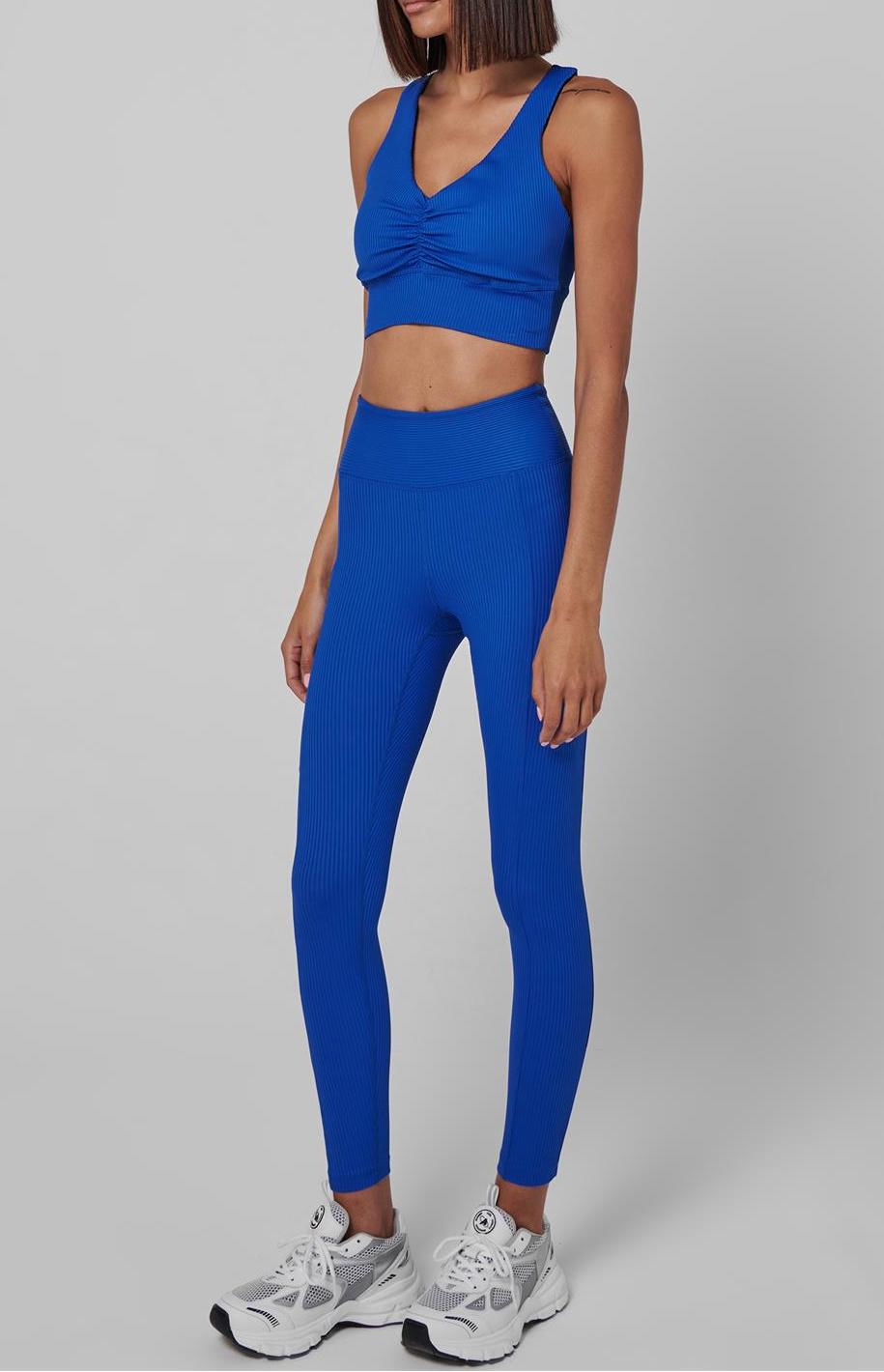 Royal Blue Ribbed Walker Leggings