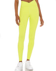 Cyber Lime Ribbed Veronica Leggings