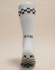 Chocolate Checkerboard Pilates Grip Socks