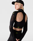 Black Seamless TrueStrength Detachable Long Sleeve Yoga Tank Top