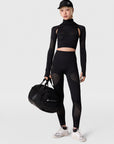 Black Seamless TrueStrength Detachable Long Sleeve Yoga Tank Top