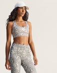 Almond Milk and Charcoal TruePurpose Power Impact Snake Print Training Bra