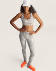 Almond Milk and Charcoal TruePurpose Power Impact Snake Print Training Bra